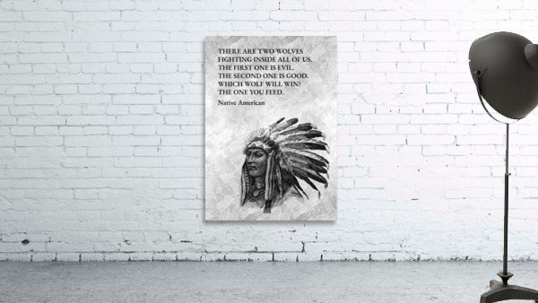 two wolves silver Wall Preview