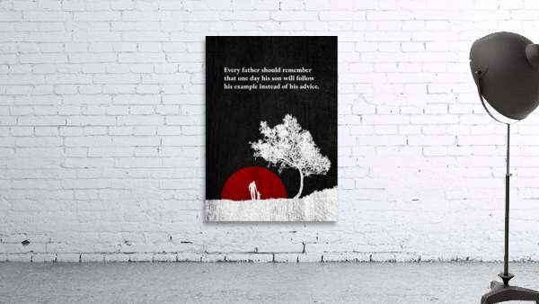 father son example silver Wall Preview