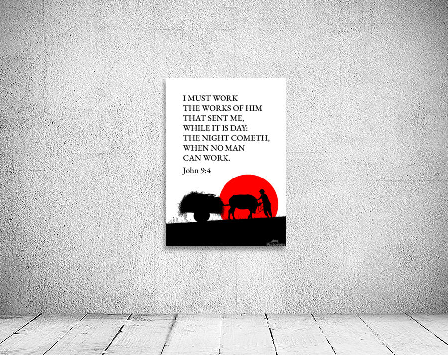 John 9:4 Bible Verse Wall Art Wall Preview