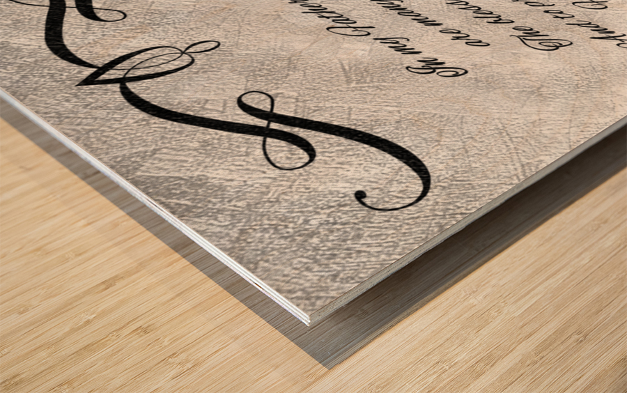 blessed place silver Wood print