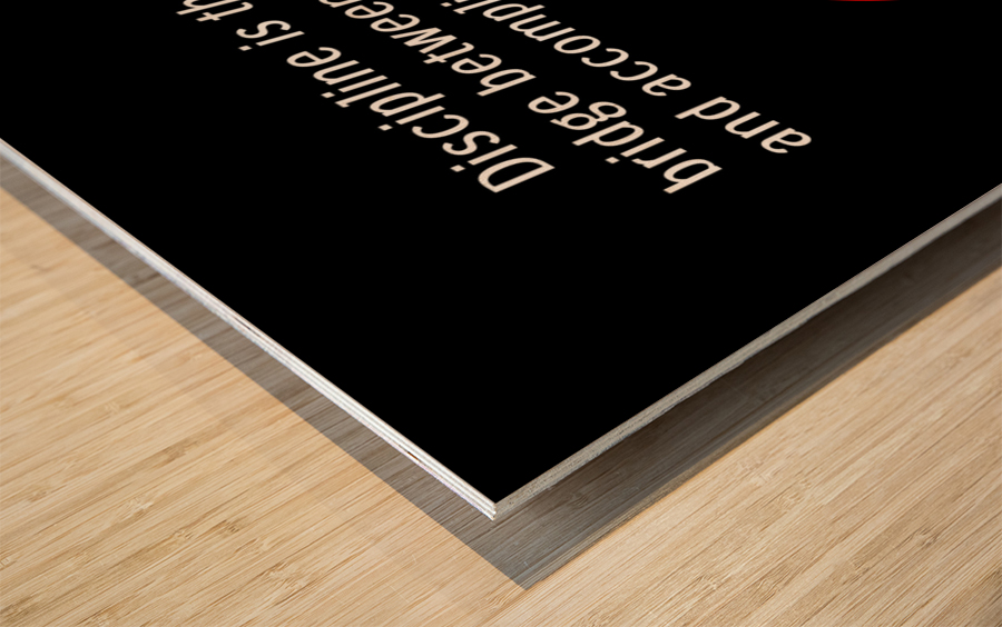 discipline bridge black Wood print