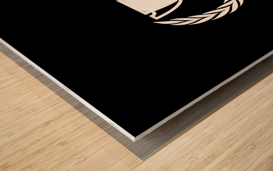 earned never given black Wood print