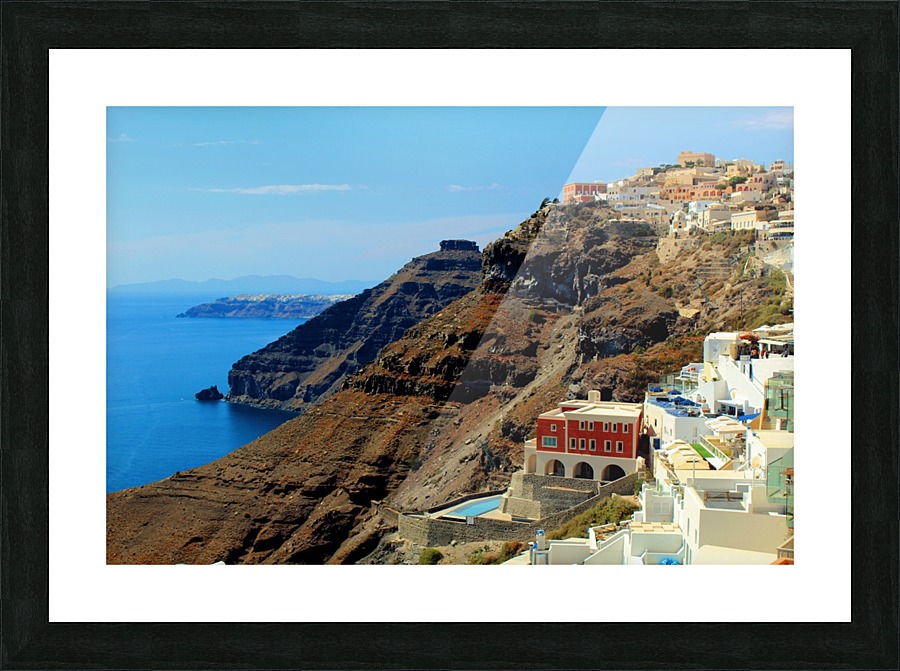 Santorini Mountains Landscape - Greece Picture Frame print