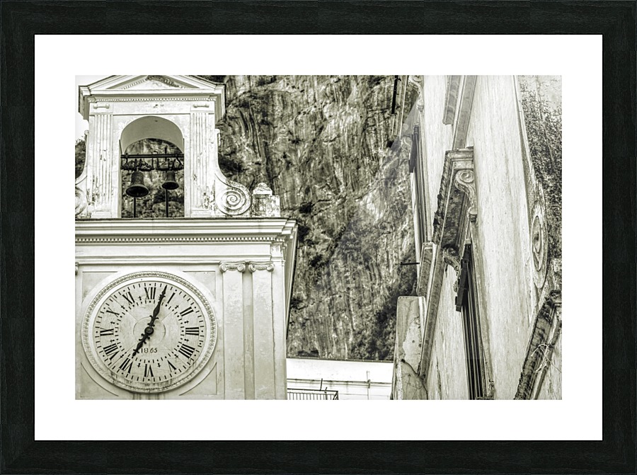 Ancient Church Clock Picture Frame print