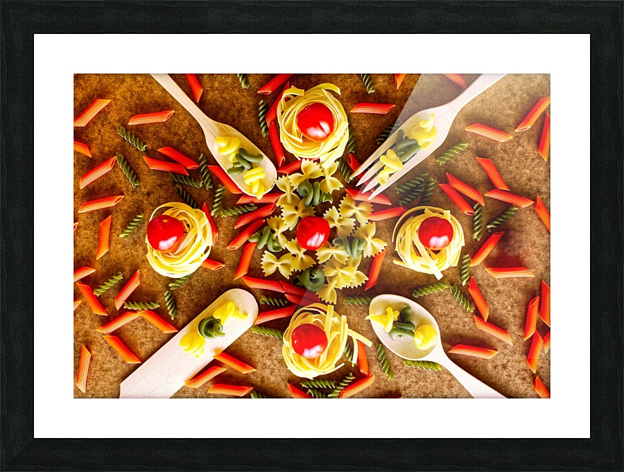 Pasta and spoons Picture Frame print