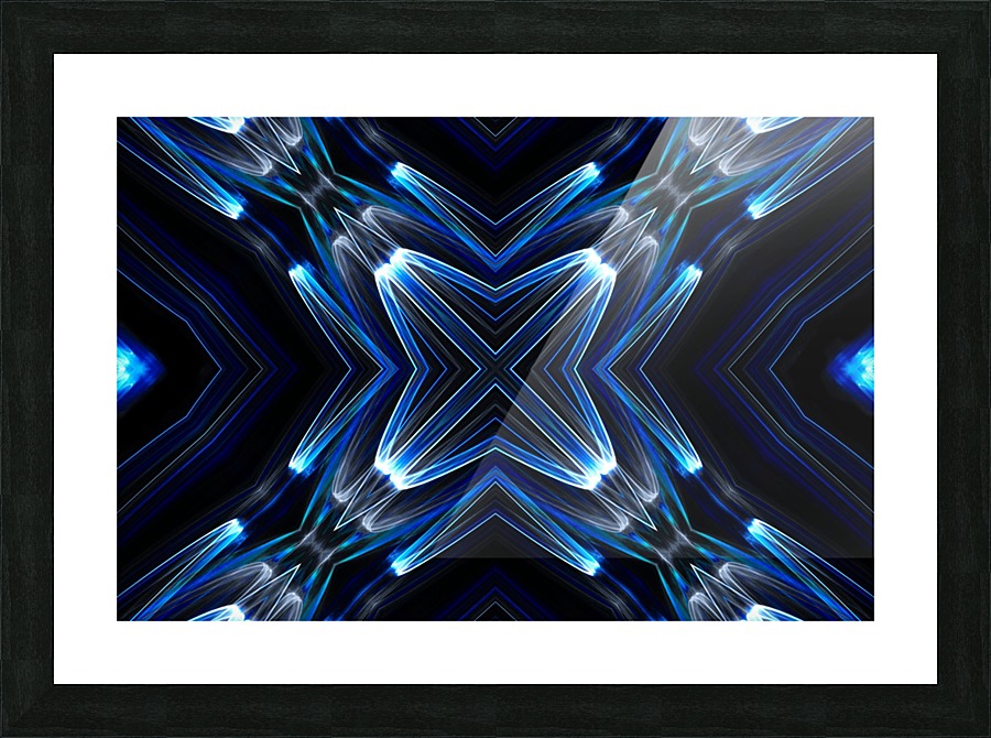 Blue Lights Picture Frame print