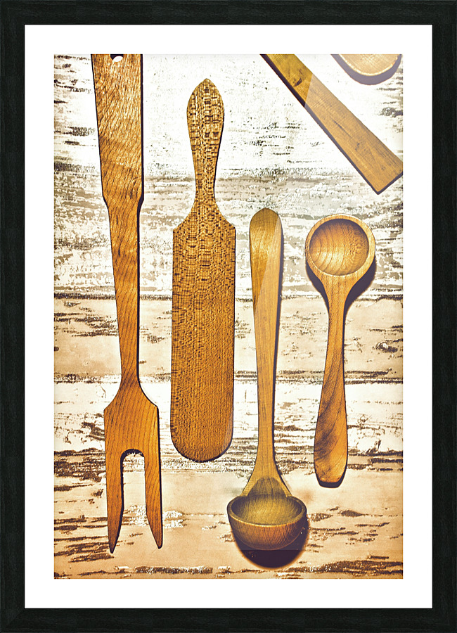 wooden spoons Picture Frame print