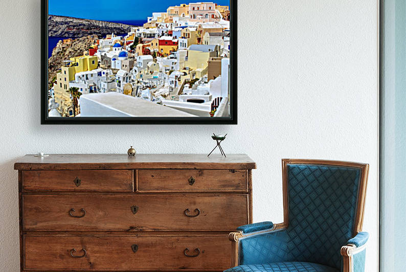 Super Colourful Santorini Landscape by Bentivoglio Photography
