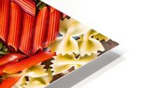 Coloured Pasta Close Up HD Metal print