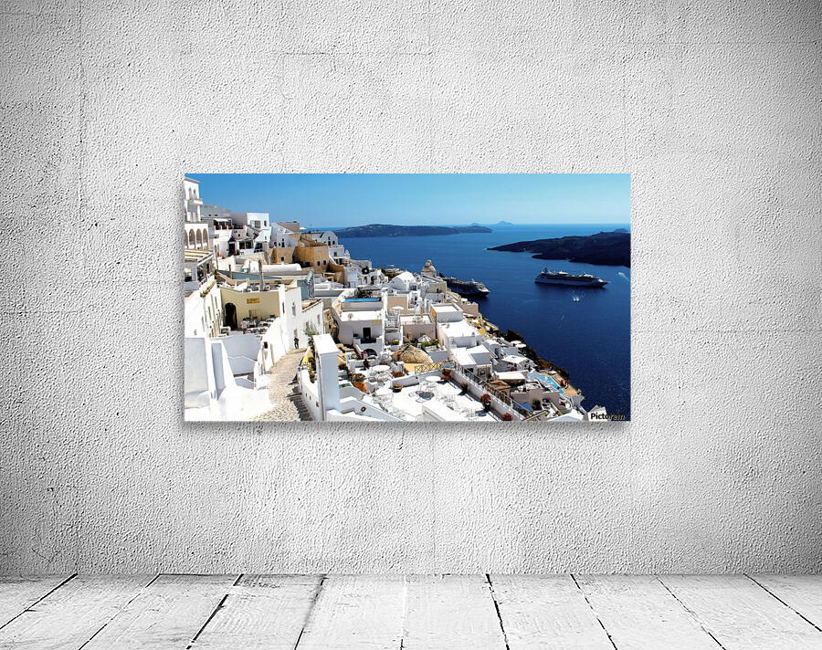 Super panoramic view - Santorini - Greece Wall Preview