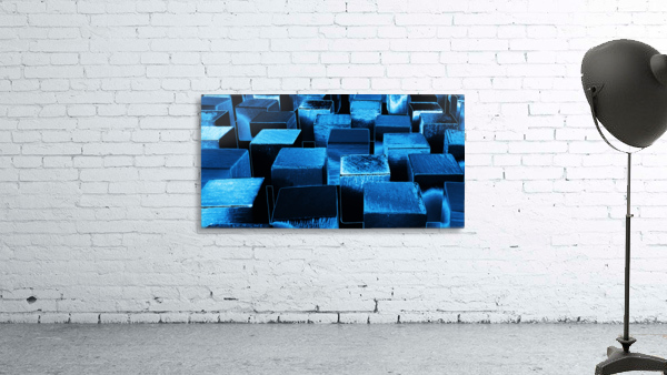 Blue cubes Wall Preview