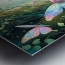 Unicorn Owl and Butterfly Metal print