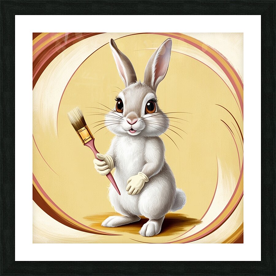Twilight Wanderer Rabbit Picture Frame print