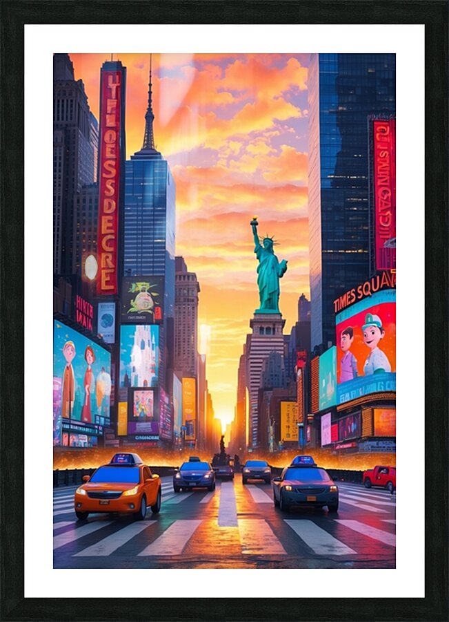 Times Square Picture Frame print