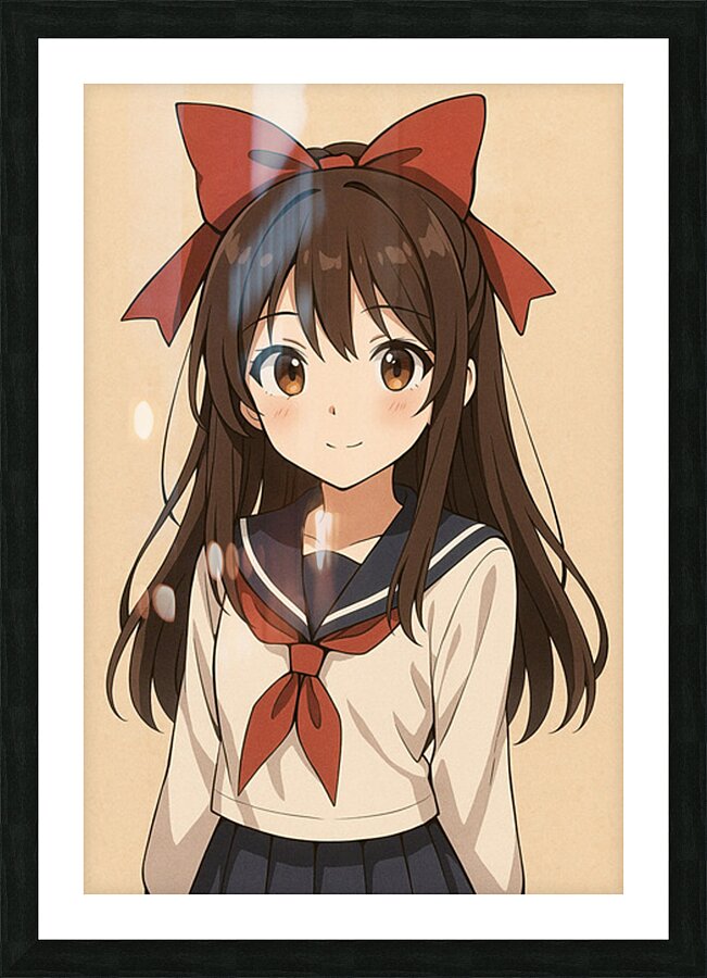 Female Anime Character Picture Frame print