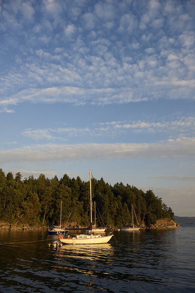 Sailboats at anchor on the west side of Tent Island Digital Download