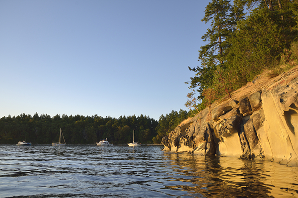 Sculpted sandstone cliff in front of the Tent Island anchorage Digital Download