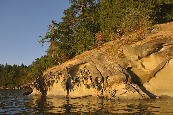 Wave etched sandstone cliff - Tent Island Digital Download