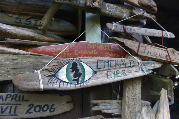 Driftwood sign for Emerald Eyes 2014 Digital Download