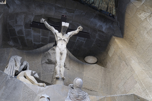 Passion Façade La Sagrada Família Temple Expiatori de la Sagrada Família Barcelona Spain Digital Download
