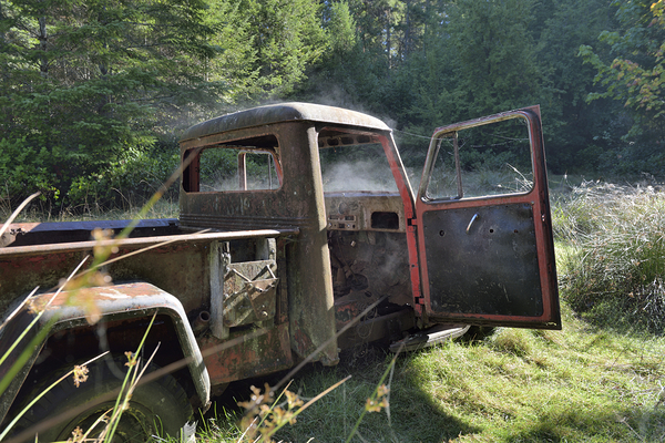 Old pickup truck with steam rising Digital Download