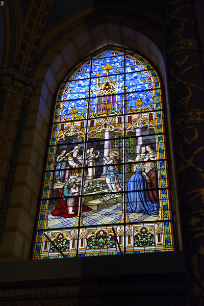 Stained glass window at Basilica del Voto Nacional Quito Ecuador Digital Download
