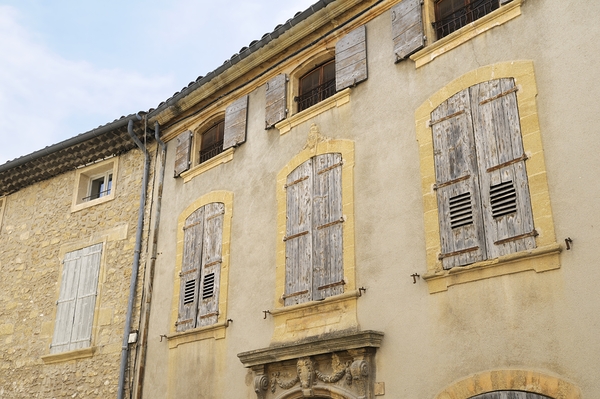 Shuttered windows on an old apartment  building in Lourmarin Digital Download