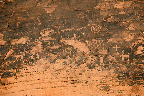 Petroglyphs near Atlatl Rock Valley of Fire State Park Nevada USA Digital Download