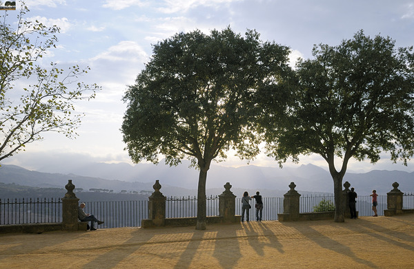 People enjoying the view from the Alameda del Tajo Ronda Málaga Andalusia Spain Digital Download