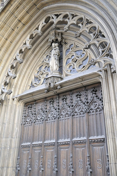 Entrance door detail of Eglise Saint-Bonaventure. France Digital Download