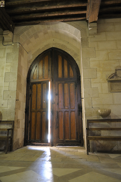 Shaft of light coming through the entrance door.  Eglise de Saint Maurice. Chatillon-sur-Loire Centre. France Digital Download