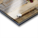 Outdoor table with flowers Acrylic print