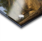 Wood fencing along the cliffs at East Cove Acrylic print