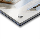 Potted red geraniums in a window Châtillon sur Loire Centre France Acrylic print