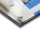 Blue door and shutters at the lock keepers house Ecluse 24 Anizy Champ du Pont Limanton Nievre Burgundy France Acrylic print