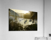 Catamarans and sailboats at the anchorage at Pussers Marina Cay Acrylic Print
