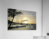 Dramatic sunset at Manchioneel Bay Acrylic Print