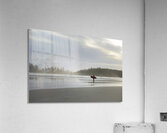 Surfing at Long Beach Acrylic Print