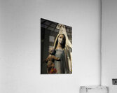 Wood carving of the virgin Eglise Saint Pothin Acrylic Print