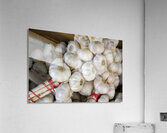 Braided garlic at the Lourmarin street market Acrylic Print