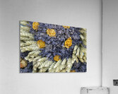 Dried yellow roses and lavender - Lourmarin Acrylic Print