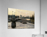 People taking in the view from Pont des Arts. Paris Acrylic Print