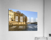 Seine River bank at sunset Paris Acrylic Print