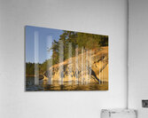 Wave etched sandstone cliff - Tent Island Acrylic Print