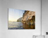 Sea kayaking under the sculpted sandstone cliffs Acrylic Print