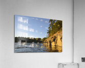 Sculpted sandstone cliff in front of the Tent Island anchorage Acrylic Print