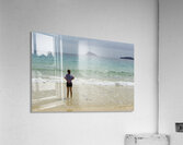 Looking out to sea at Punta Cormorant Floreana Island Galapagos Islands Ecuador Acrylic Print