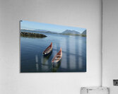 Two native canoes anchored in Tofino Harbour Acrylic Print