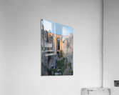 Guadalevín River and waterfall at dusk Puente Nuevo El Tajo Gorge Ronda Málaga Andalusia Spain Acrylic Print