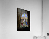 Stained glass window at Basilica del Voto Nacional Quito Ecuador Acrylic Print